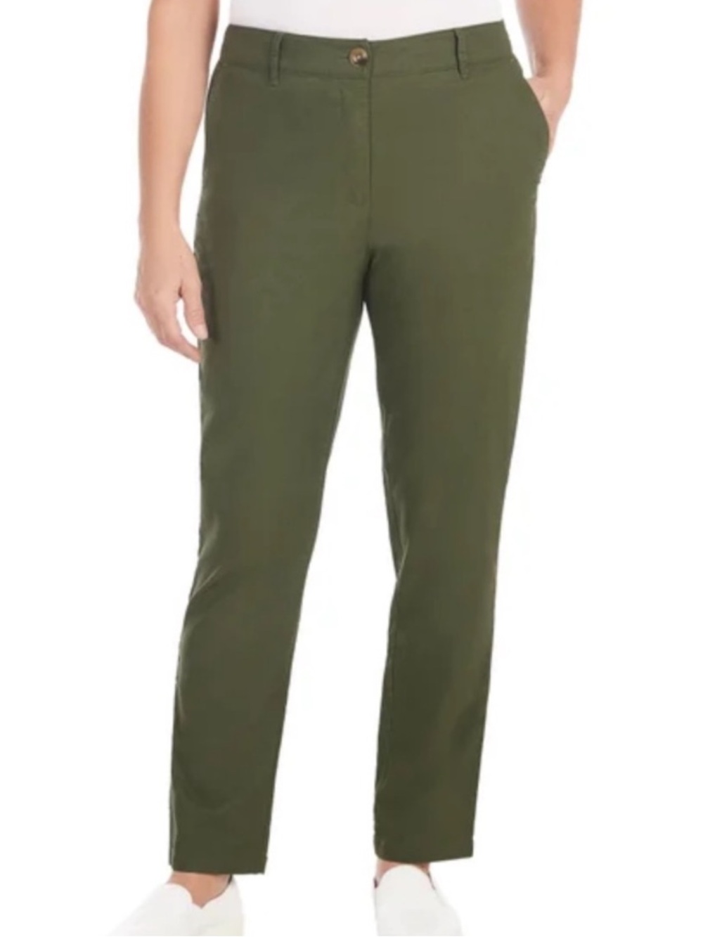 🌸2/$12🌸 Dalia Stretch Woven Pant Dark Olive 8